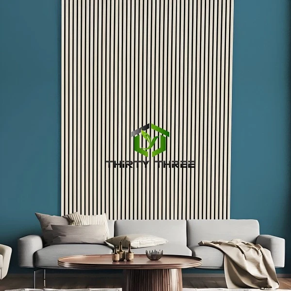 China Sound Insulation PVC Wooden Acoustic Wall Panel For Home Decoration